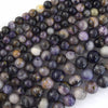 Natural Chinese Purple Charoite Round Beads Gemstone 15.5