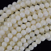 White Mother Of Pearl MOP Round Beads 15.5