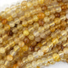 Natural Golden Healer Quartz Round Beads Gemstone 15.5