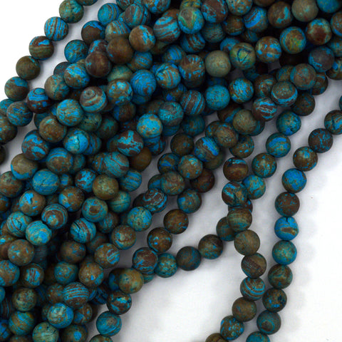 24mm blue turquoise stick needle beads 16" strand