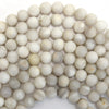 Natural Matte Cream Crazy Lace Agate Round Beads Gemstone 15
