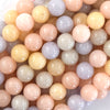 Morganite Colored Quartz Round Beads Gemstone 15