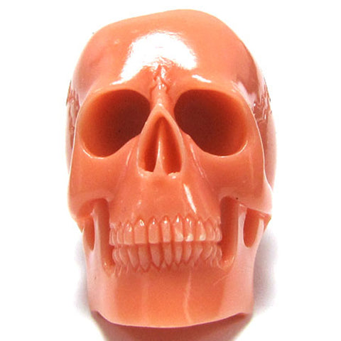 2 40mm Acrylic resin skull pendant bead blue