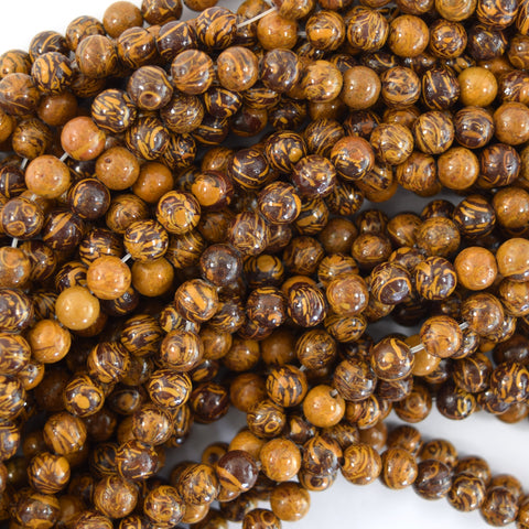 Natural Faceted Picture Jasper Round Beads 15" Strand 4mm 6mm 8mm 10mm 12mm