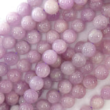 A grade Natural Lavender Kunzite Round Beads Gemstone 15.5