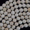 Faceted White Turquoise Round Beads Gemstone 15.5