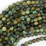6mm natural faceted african turquoise coin beads 15