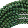 Natural Green African Jade Round Beads 15.5