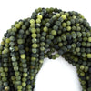 Natural Matte Green Taiwan Jade Round Beads 14.5