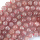 Natural Madagascar Pink Rose Quartz Round Beads 15.5