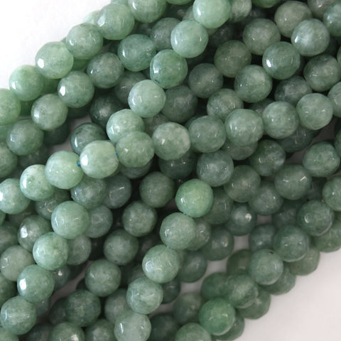 Natural Green African Jade Round Beads Gemstone 15.5" S4 4mm 6mm 8mm 10mm 12mm