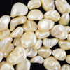 13-19mm cream white shell pebble nugget beads 15