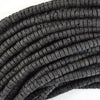Black Lava Heishi Disc Beads Gemstone 15