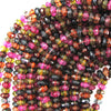 Faceted Watermelon Tourmaline Quartz Rondelle Beads 15