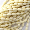 9mm white coral teardrop beads 15.5