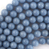 AA Natural Blue Angelite Round Beads Gemstone 15