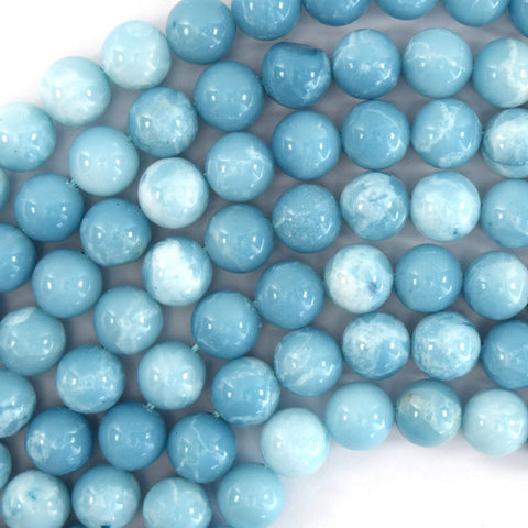 Mystic Titanium Faceted Blue Aquamarine Quartz Round Beads15" 6mm 8mm 10mm 12mm