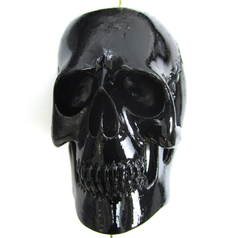2 50mm acrylic resin skull pendant bead dark pink