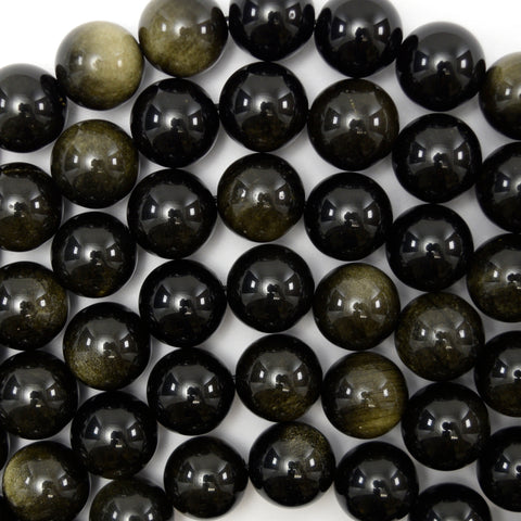 Natural Black Snowflake Obsidian Round Beads 15" Strand 4mm 6mm 8mm 10mm