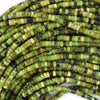 4mm natural yellow green chrysoprase heishi disc beads 15.5