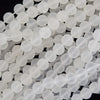 Natural Matte Clear Crystal Quartz Round Beads Gemstone 15
