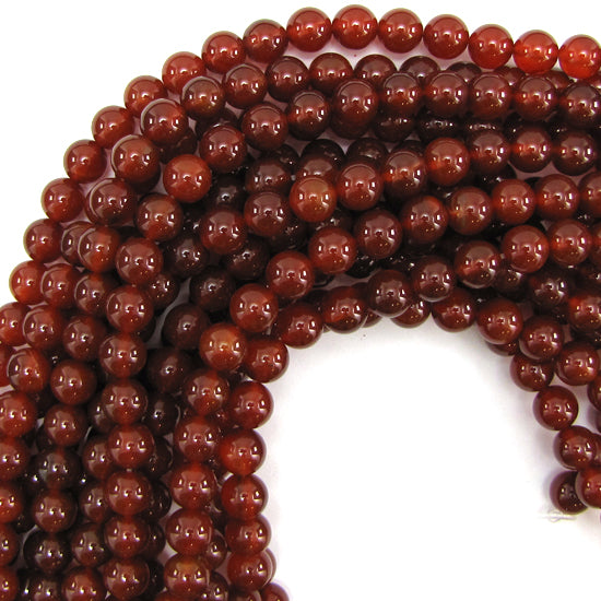 AA Red Carnelian Round Beads Gemstone 15" Strand 4mm 6mm 8mm 10mm 12mm