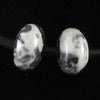 12 pieces 14mm black zebra jasper rondelle beads with 5mm hole