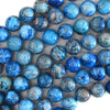 Blue Crazy Lace Agate Round Beads Gemstone 15.5