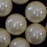 30mm ivory white plastic pearl round beads 14