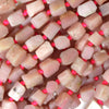 6-8mm matte pink opal nugget beads 16