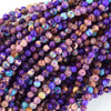 Galaxy Purple Blue Sea Sediment Jasper Round Beads 15.5