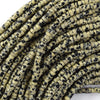 4mm natural dalmatian jasper heishi disc beads 15.5