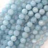 Light Blue Aquamarine Quartz Round Beads 15