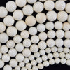 Natural Ivory Jade Round Beads Gemstone 15