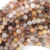 Natural Lavender Crystal Quartz Round Beads Gemstone 15