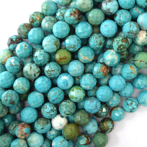 Brown Matrix Blue Turquoise Rondelle Button Beads 15.5" Strand 4mm 6mm 8mm