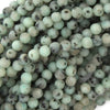 Natural Matte Blue Kiwi Jasper Round Beads 15