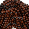 Natural Brown Mahogany Obsidian Round Beads 15