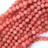 Pink Rhodochrosite Colored Quartz Round Beads Gemstone 15
