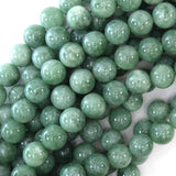 Burma Colored Jade Round Beads Gemstone 15