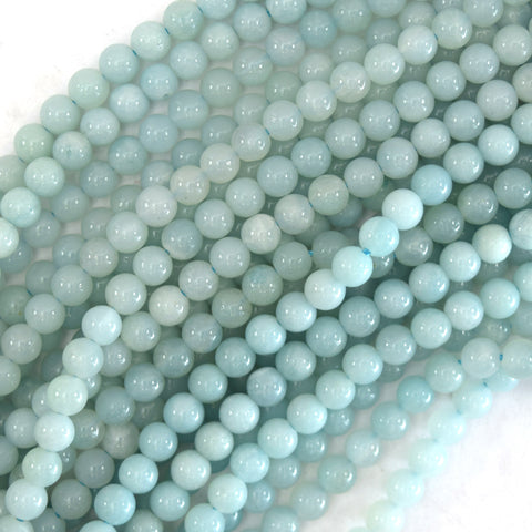 Mystic Titanium Faceted Amazonite Round Beads Gemstone 15" Strand 6mm 8mm 10mm
