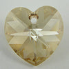2 pieces 18mm Swarovski crystal heart pendant 6202 golden shadow