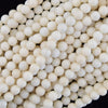 Natural Ivory Jade Round Beads Gemstone 15