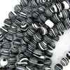 8mm black rainbow calsilica round beads 15.5 strand