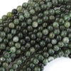 Natural Green Rutilated Quartz Round Beads 15.5