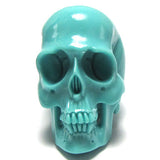 2 40mm Acrylic resin skull pendant bead blue