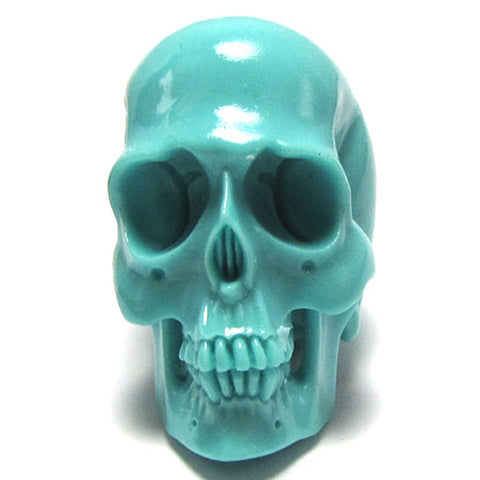 2 pieces 50mm black acrylic resin skull pendant beads