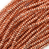 Faceted Rose Gold Hematite Rondelle Button Beads 15.5