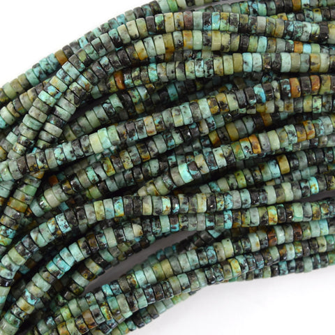 24mm blue turquoise stick needle beads 16" strand