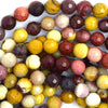Natural Faceted Mookaite Round Beads 15